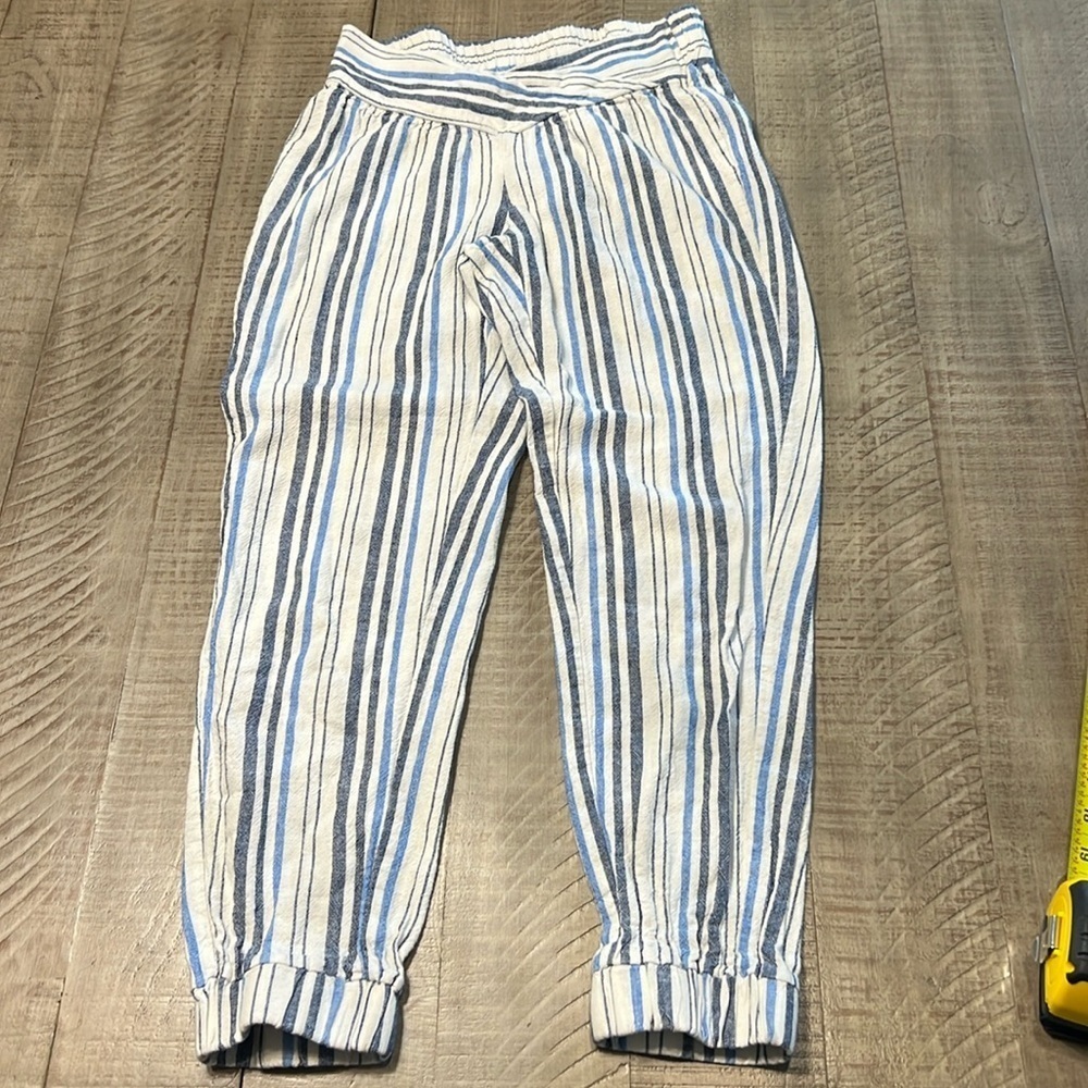 Indigo Rein v waist linen jogger